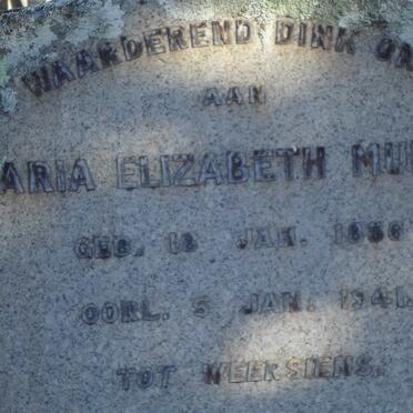 MULLER Maria Elizabeth 1886-1941