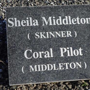 MIDDLETON Sheila nee SKINNER :: PILOT Coral nee MIDDLETON