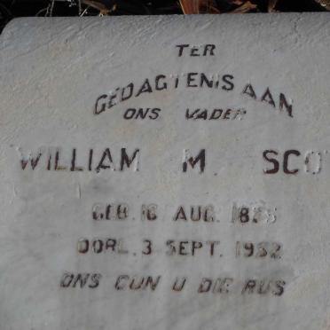 SCOTT William M. 1875-1952