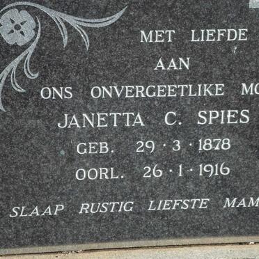 SPIES Janetta C. 1878-1916