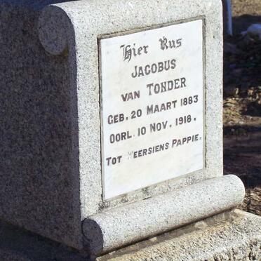 TONDER Jacobus, van 1883-1918