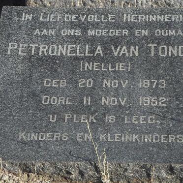 TONDER Petronella, van 1873-1952