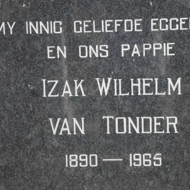 TONDER Izak Wilhelm, van 1890-1965