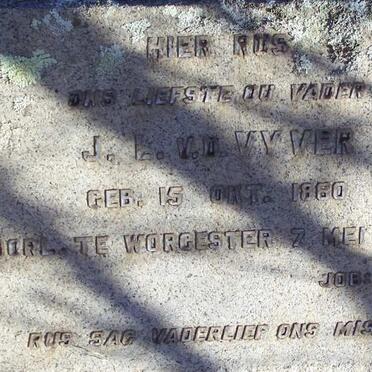 VYVER J.L., v.d. 1860-1947