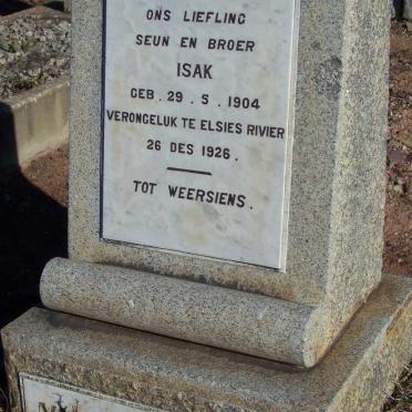 VYVER Isak, van der 1904-1926