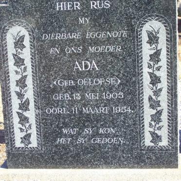 VIVIERS Ada nee OELOFSE 1905-1954