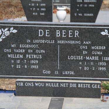 BEER Willem Petrus, de 1929-1983 &amp; Louise-Marie SZENTÉ 1933-1995