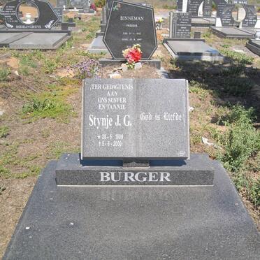 BURGER Stynje J.G. 1909-2000