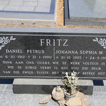 FRITZ Daniël Petrus 1912-1990 &amp; Johanna Sophia M. 1925-1997