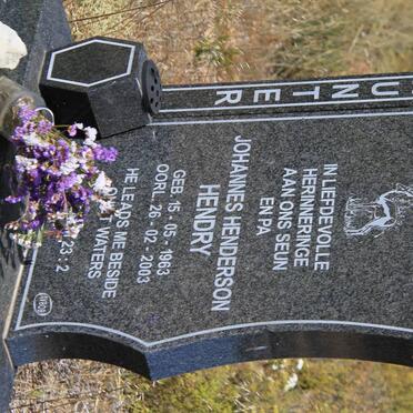 HUNTER Johannes Henderson Hendry 1963-2003