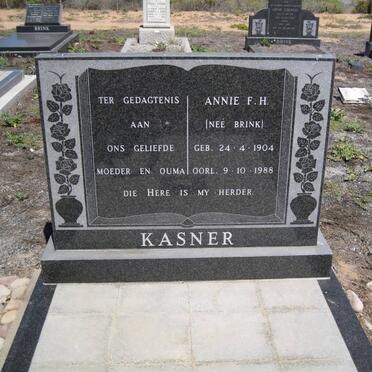 KASNER Annie F.H. nee BRINK 1904-1988