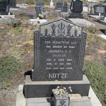 KOTZE Jacomina F.G. 1884-1968