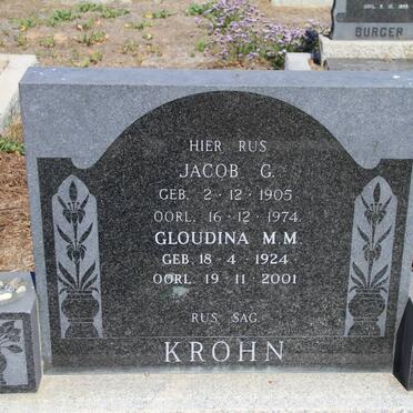 KROHN Jacob G. 1905-1974 :: KROHN Gloudina M.M. 1924-2001