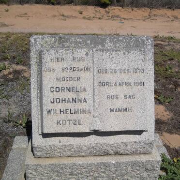 KOTZE Cornelia Johanna Wilhelmina 1873-1961