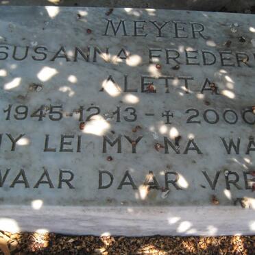 MEYER Susanna Frederieka Aletta 1945-2000