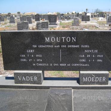 MOUTON Gert 1902-1974 &amp; Nontjie 1903-1986