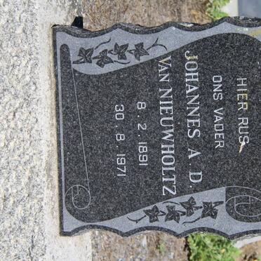 NIEUWHOLTZ Johannes A.D., van 1891-1971