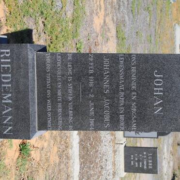 RIEDEMANN Johannes Jacobus 1916-1964