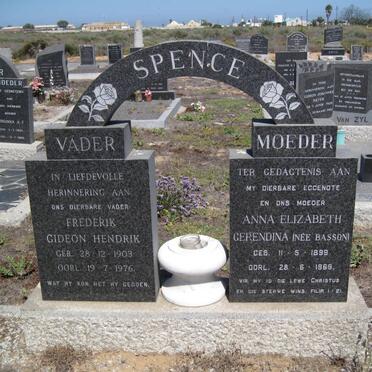 SPENCE Frederik Gideon Hendrik 1903-1976 &amp; Anna Elizabeth Gerendina BASSON 1899-1969
