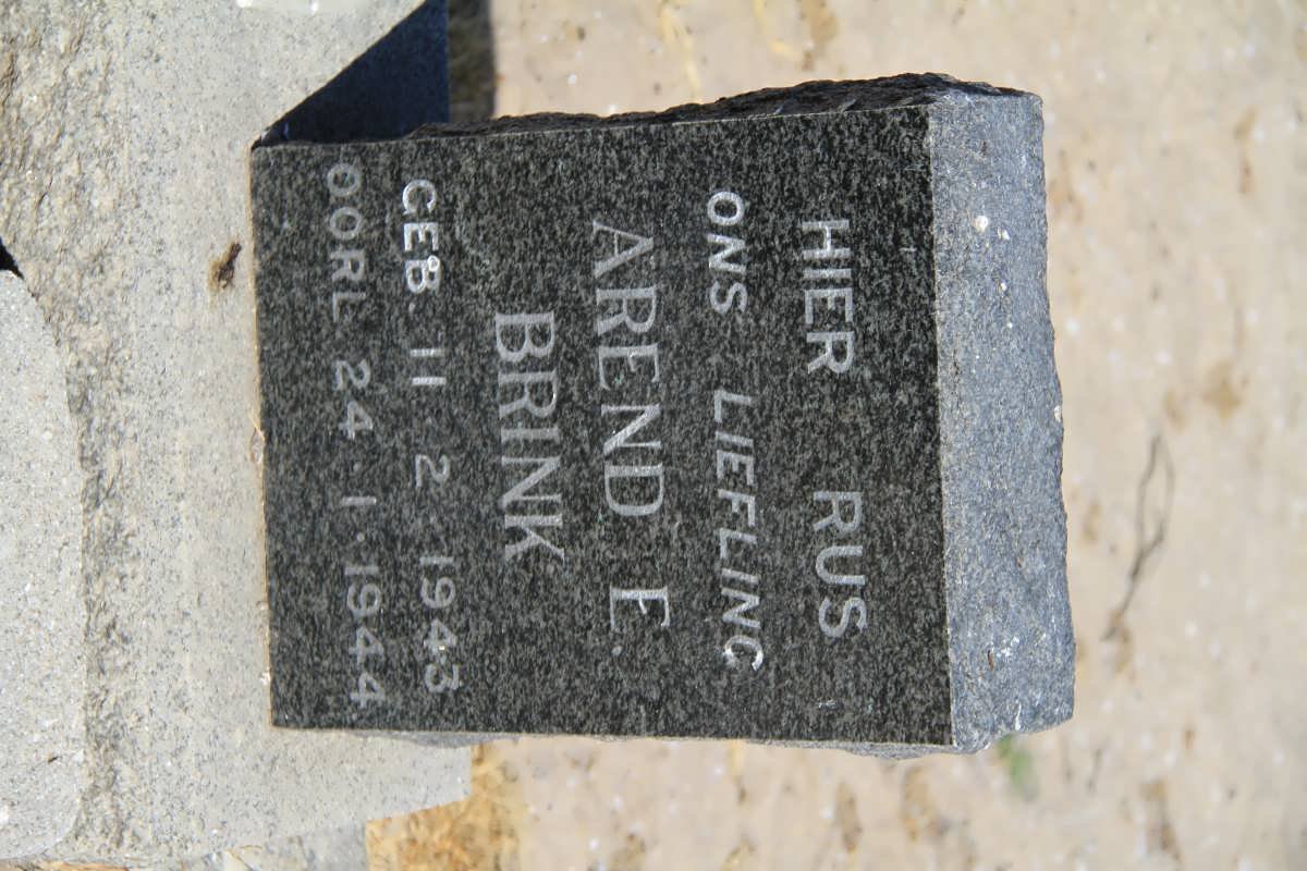 BRINK Arend E. 1943-1944
