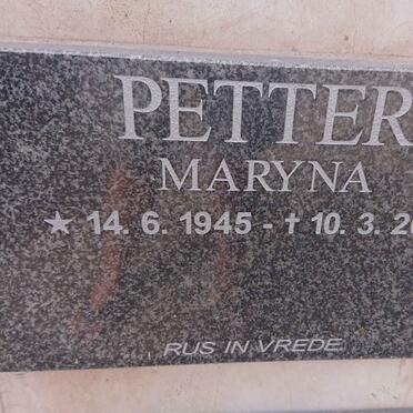PETTER Maryna 1945-2004