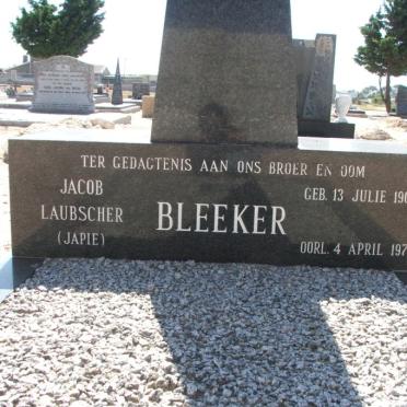 BLEEKER Jacob Laubscher 1904-1973