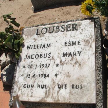 LOUBSER William Jacobus 1927-1994 &amp; Esme Mary