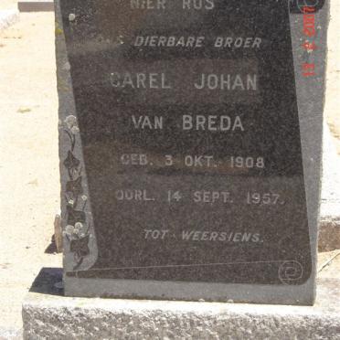 BREDA Carel Johan, van 1908-1957