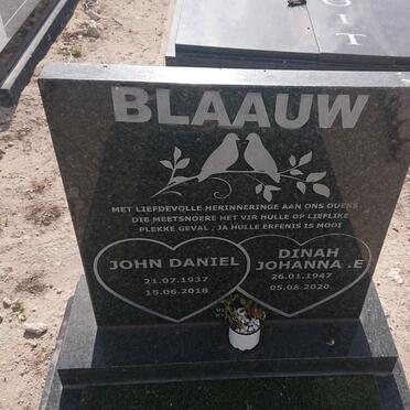BLAAUW John Daniel 1937-2018 & Dinah Johanna?e 1947-2020