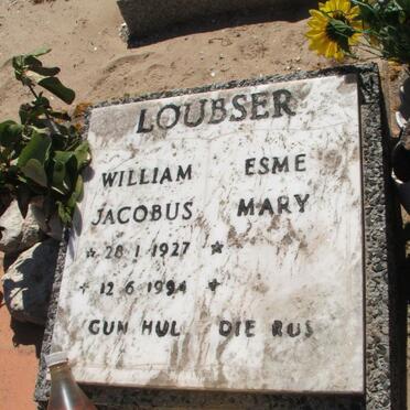 LOUBSER William Jacobus 1927-1994 &amp; Esme Mary