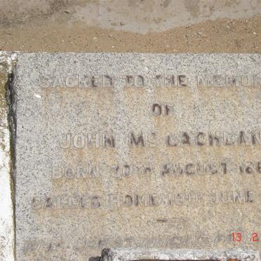 McLACHLAN John 1866-1953