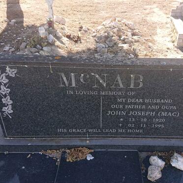 MCNAB John Joseph 1920-1995