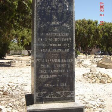 MEYER Hendrik 1850-1928 &amp; Cornelia J. MONTFORD 1857-1925