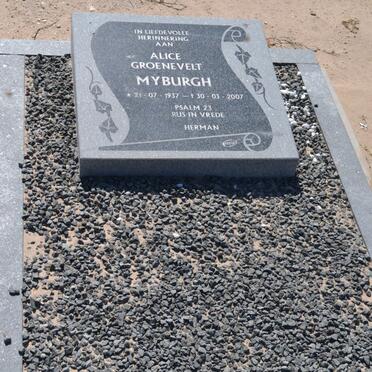 MYBURGH Alice Groenevelt 1937-2007