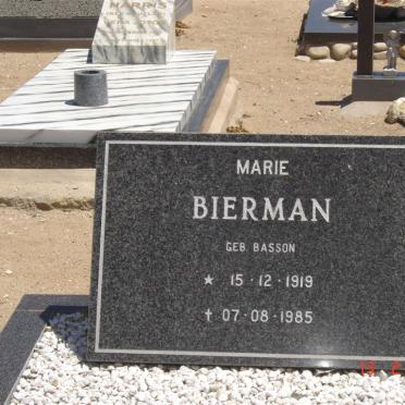 BIERMAN Marie nee BASSON 1919-1985