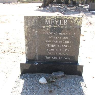 MEYER Henry Francis 1934-1979