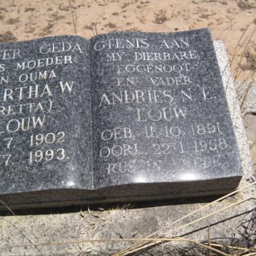 LOUW Andries N.E. 1891-1958 &amp; Martha W. 1902-1993