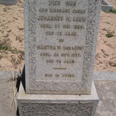 LOUW Johannes M. -1929 &amp; Martha W. LOUW -1937