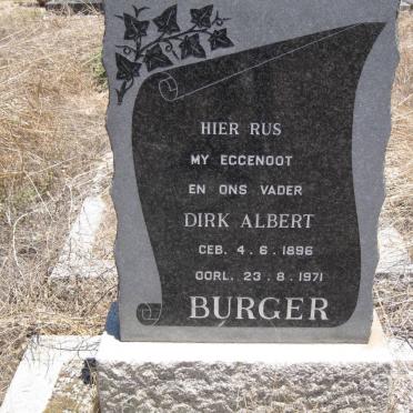 BURGER Dirk Albert 1896-1971