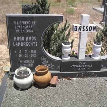 BASSON Hugo Amos Lambrechts 1931-2001