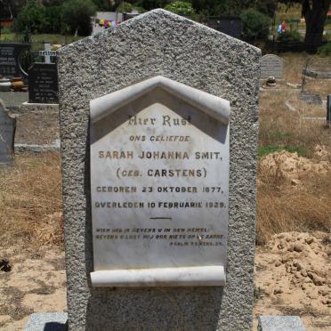 SMIT Sarah Johanna nee CARSTENS 1877-1929