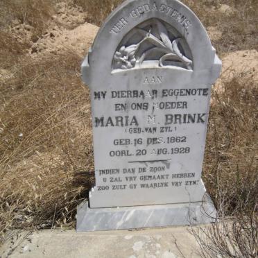 BRINK Maria M. nee VAN ZYL 1862-1928