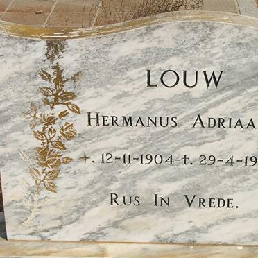 LOUW Hermanus Adriaan 1904-1981
