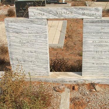 VISAGIE H.v.d.P. 1913-1979 &amp; H.S.J. 1920-1985