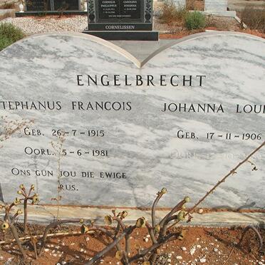 ENGELBRECHT Stephanus Francois 1915-1981 &amp; Johanna Louisa 1906-1984