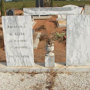 KLERK Abraham J., de 1900-1982