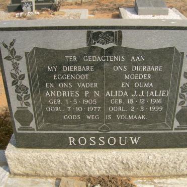 ROSSOUW Andries P.N. 1905-1977 &amp; Alida J.J. 1916-1999