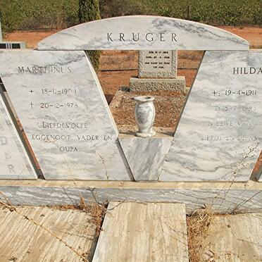 KRUGER Marthinus 1904-1978 &amp; Hilda 1911-1993