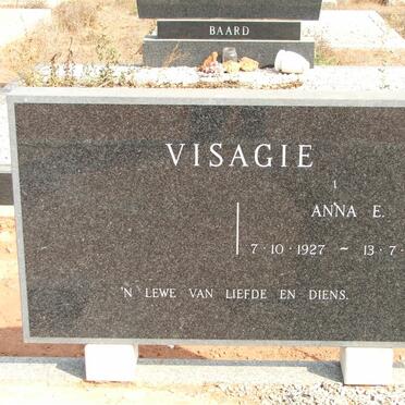 VISAGIE Anna E. 1927-1978