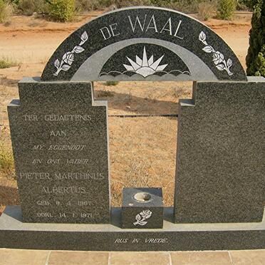 WAAL Pieter Marthinus Albertus, de 1907-1971